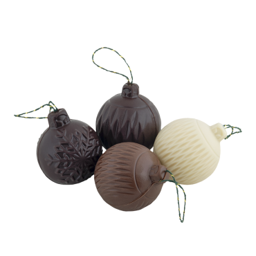 "Boules de Noël" en chocolat